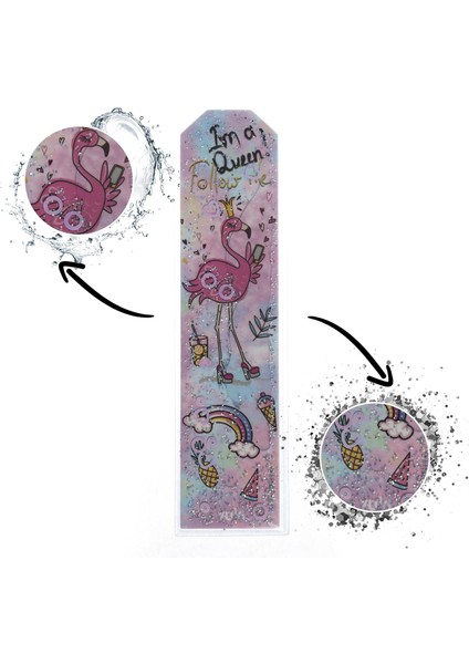 Flamingo Simli Sulu Kitap Ayracı Pembe