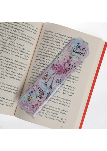 Flamingo Simli Sulu Kitap Ayracı Pembe