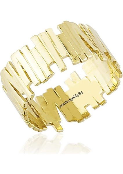 Zigzag Altın Yüzük 14K Gold