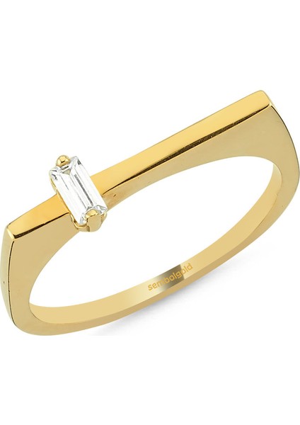 Baget Taşlı Altın Yüzük