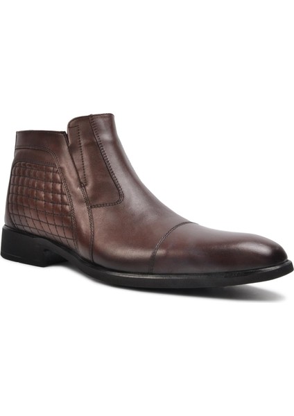 2356 Kahve Erkek Deri Fermuarlı Bot modelleri