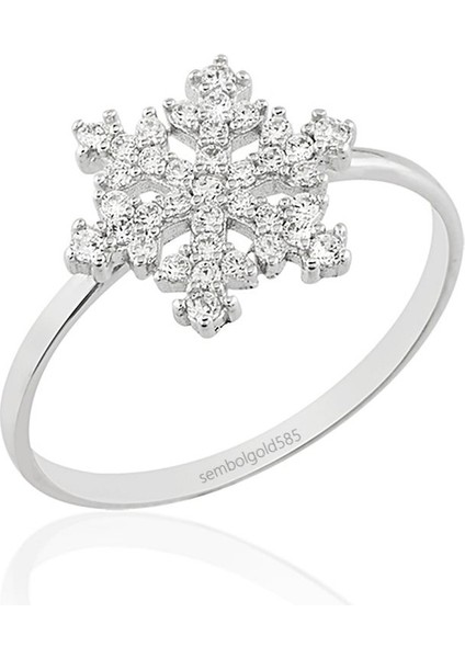 Kartanesi Beyaz Altın Yüzük 14K