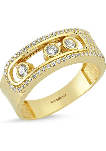 Özel Tasarım Altın Yüzük 14K Gold Tria