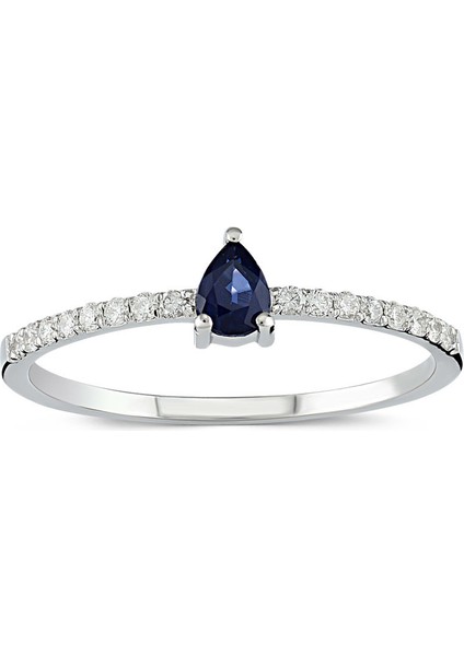 0.35 Ct. Pırlanta Safir Yüzük
