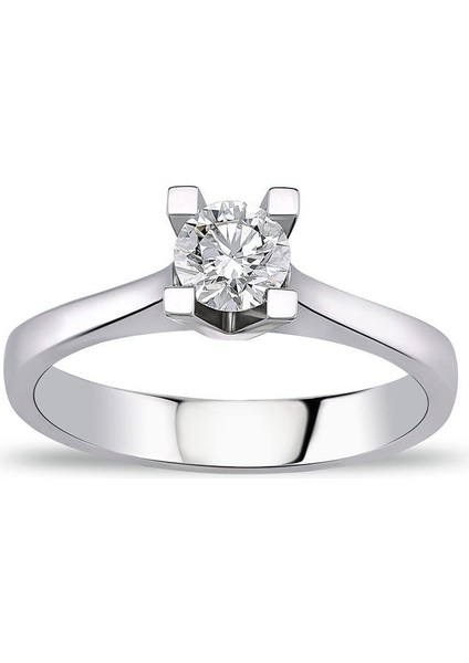 0.40 Ct. F Color Hrd Sertifikalı Pırlanta Tektaş Yüzük
