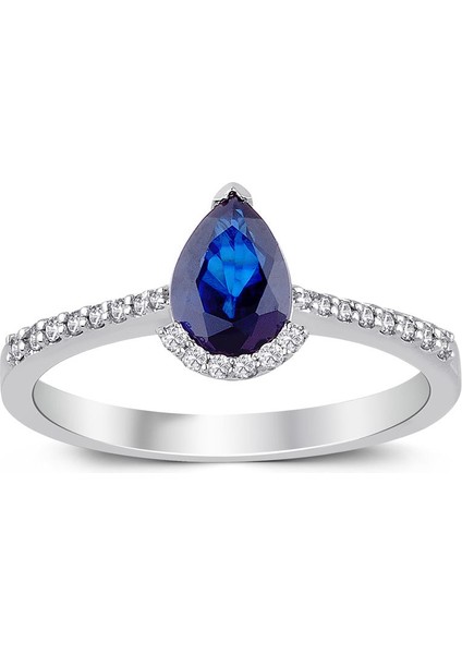 1.20 Ct. Pırlanta Safir Yüzük