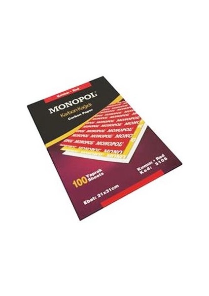 Karbon Kağıdı Monopol Karbon Kağıdı Renk Seçeneği 5 Adet