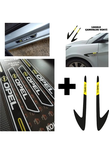 Opel Movano Kapı Eşiği + Logolu Çamurluk Venti Set
