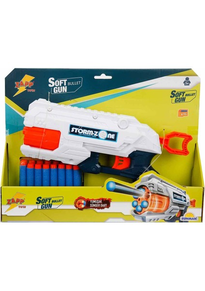 Zapp 16 Mermili Sünger Dart Atan Tabanca - Beyaz