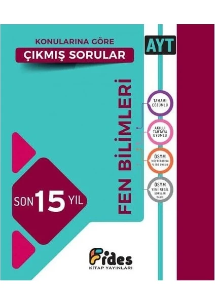 Fides Yayınları 2022 AYT Fen Bilimleri Son 15 Yıl Konularına Göre Çıkmış Sorular