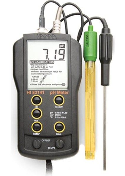 Hanna Hı 83141 Portatif Ph Metre 0.00... +14.00 Ph / ±1999 Mv / 0... 100 °c
