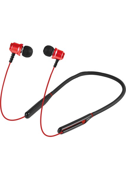 AS-XBK65 Kırmızı Boyun Askılı Mıknatıslı Bluetooth+Tf Kart Spor Kulak Içi Kulaklık