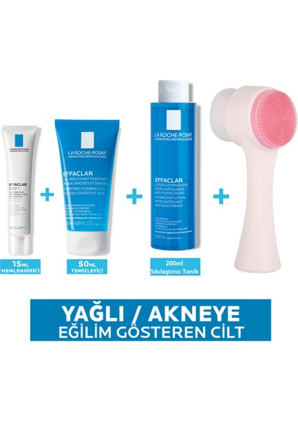 La Roche Posay Effeclar Pudrashine Fırçalı Pürüzsüzleştirici Bakım Seti