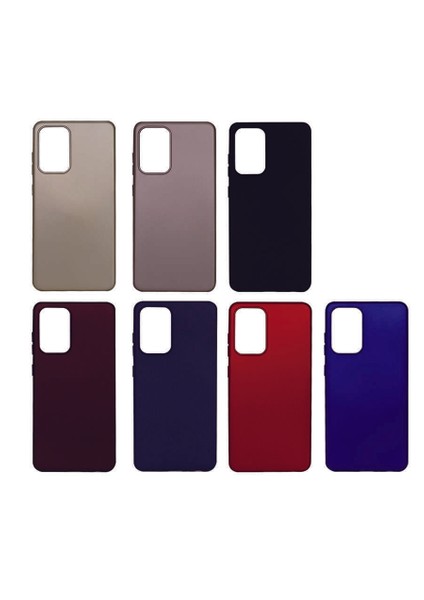 Samsung Galaxy A72 Kılıf Klasik Mat Renkli Yumuşak Premier Silikon Mürdüm modelleri