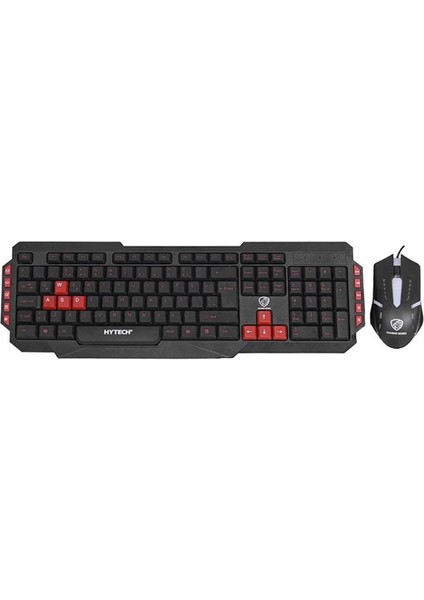 Hyk-46 Gamy Combo Siyah USB Kırmızı Tuşlu Q Gaming Oyuncu Klavye + Mouse Set