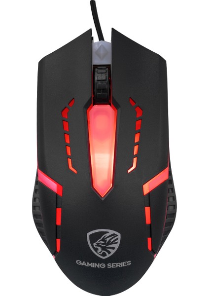 Hyk-46 Gamy Combo Siyah USB Mavi Tuşlu Q Gaming Oyuncu Klavye + Mouse Set