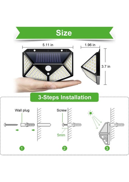 Lamba 100 Led'ler Güneş Sensörü Hareketi Gece Işık Bahçesi (Yurt Dışından) indirimleri