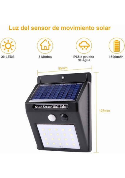 Güneş Duvar Işığı Açık LED Sensör Hareketi (Yurt Dışından) fiyatları