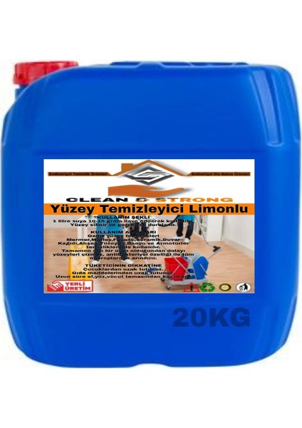 Yüzey Temizleyici Limonlu 20 kg