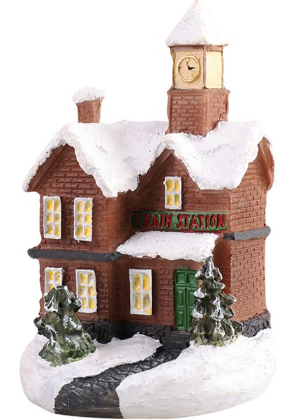 Noel Minyatür Süsler 3D Minyatürleri Kar Evi (Yurt Dışından)