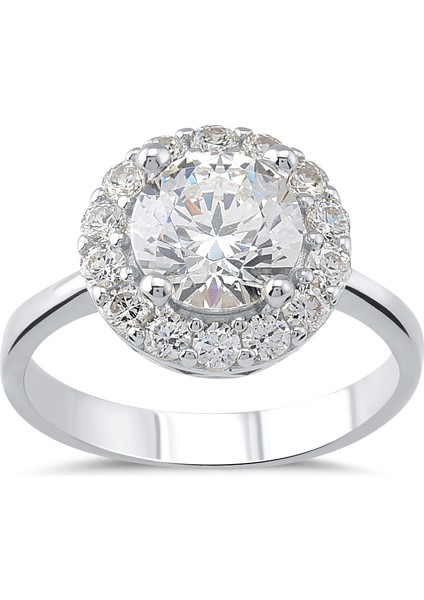 Preciosa Zirconia Taşlı Gümüş Tektaş Yüzük YZG.369 fiyatları