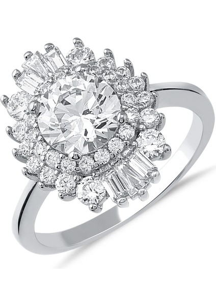 Preciosa Zirconia Taşlı Gümüş Fantazi Yüzük YZG.370