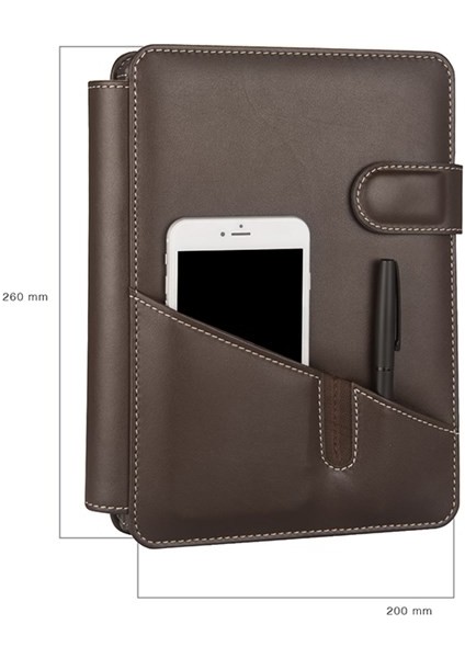 Tarihsiz Çizgili 15X21 cm Iç Defterli 4 Halkalı Telefon Kılıflı Kapaklı Deri Organizer modelleri