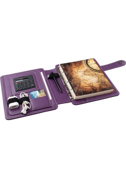 Tarihsiz Çizgili 15X21 cm Iç Defterli 4 Halkalı Telefon Kılıflı Kapaklı Deri Organizer fiyatları