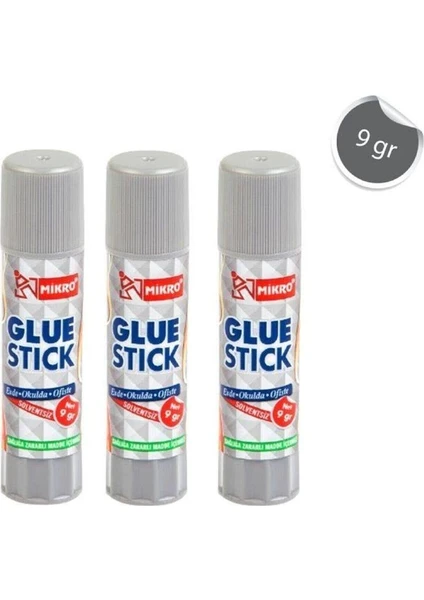 Glue Stick Yapıştırıcı Mikro Katı Yapıştırıcı 9 gr Ruj Yapıştırıcı 3 Adet