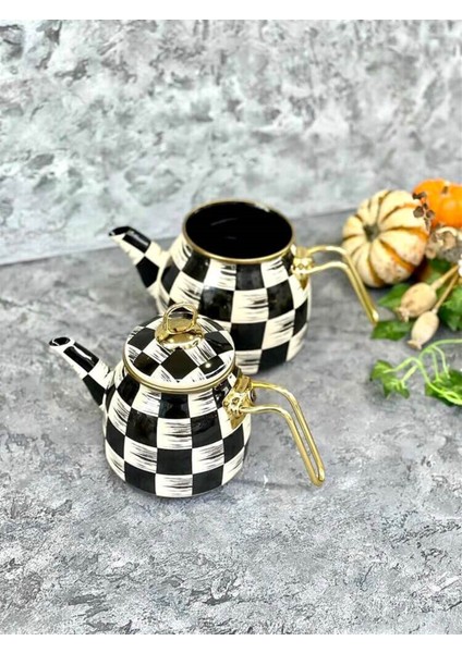 Damalı Emaye Çaydanlık fiyatları