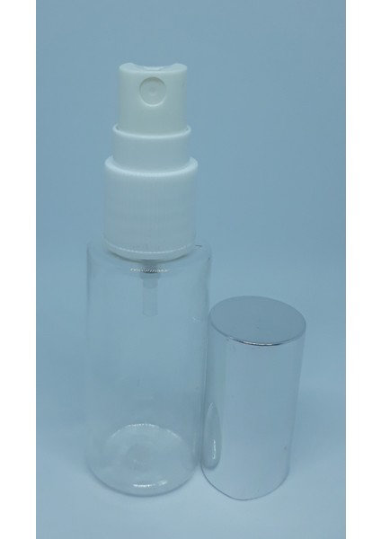 Parfüm ve Kolonya Şişesi 30 ml 5 Adet Gri Kapak Boş Plastik