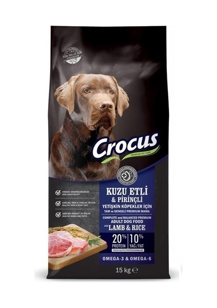 Kuzu Etli ve Pirinçli Yetişkin Köpek Maması 15 kg