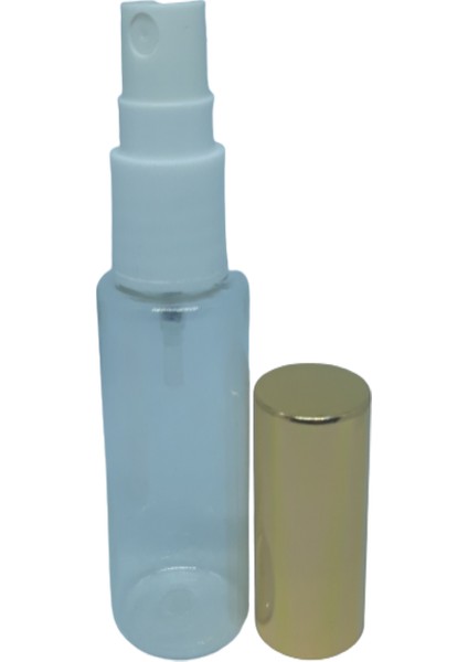 Parfüm ve Kolonya Şişesi 30 ml 5 Adet (TEKRAR DOLDURULABİLİR) Sarı Kapak Boş Plastik