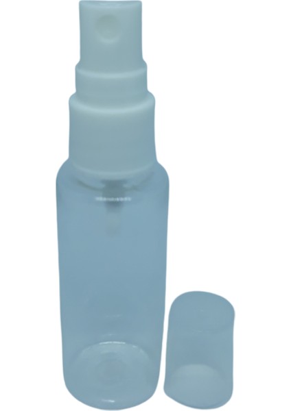 Parfüm ve Kolonya Şişesi 50 ml 5 Adet (TEKRAR DOLDURULABİLİR) Şeffaf Kapak Boş Plastik