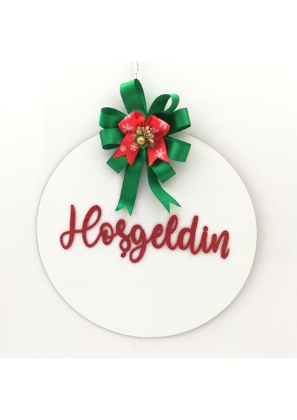 Ahşap Kapı Süsü Hoşgeldiniz - Beyaz 54265