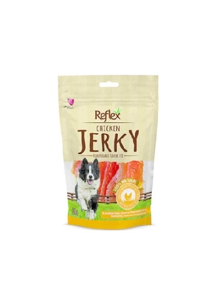 Reflex Chicken Jerky Tavuk Fileto Doğal Köpek Ödülü 80 gr