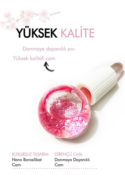 Ice Globes Buz Küresi Soğuk Masaj ve Terapi Topu 2 Adet BORASİLİKAT CAM(Pembe) SAKLAMA KUTULU