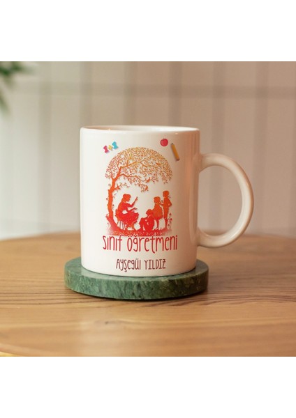 Sınıf Öğretmeni Tasarımlı Kişiye Özel Kupa Bardak