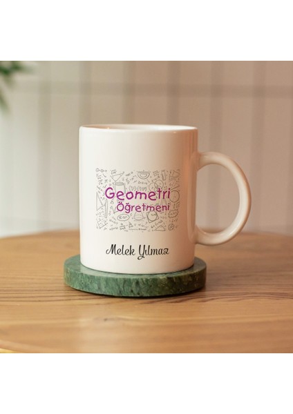 Geometri Öğretmeni Tasarımlı Kişiye Özel Kupa Bardak