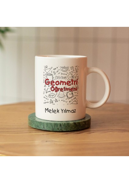 Geometri Öğretmeni Tasarımlı Kişiye Özel Kupa Bardak