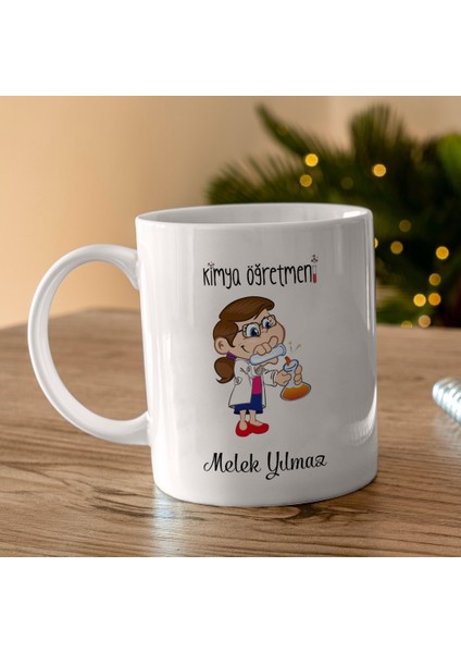 Kimya Öğretmeni Tasarımlı Kişiye Özel Kupa Bardak
