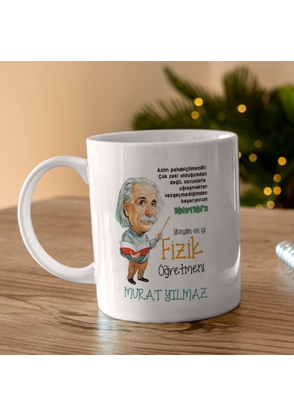 Fizik Öğretmeni Tasarımlı Kişiye Özel Kupa Bardak