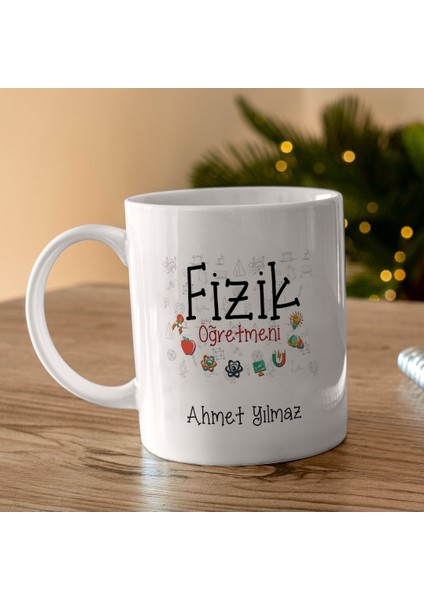 Fizik Öğretmeni Tasarımlı Kişiye Özel Kupa Bardak