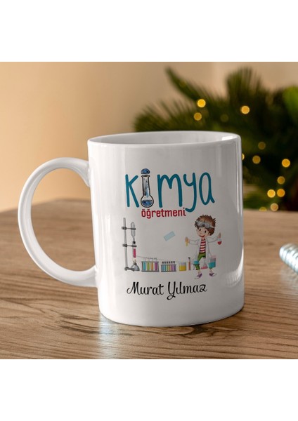 Kimya Öğretmeni Tasarımlı Kişiye Özel Kupa Bardak