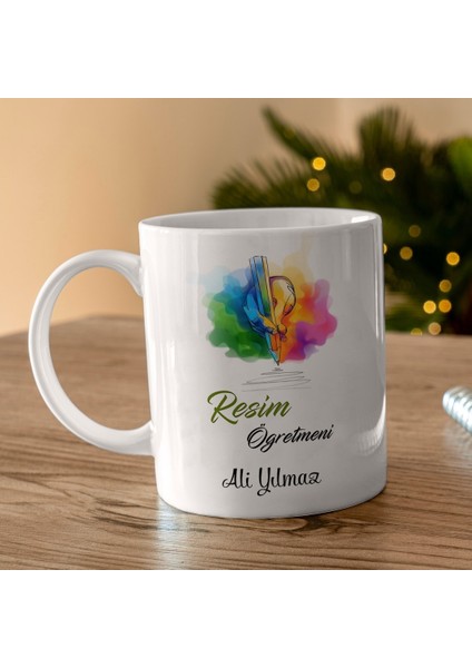 Resim Öğretmeni Tasarımlı Kişiye Özel Kupa Bardak