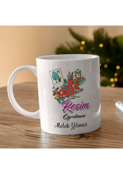 Resim Öğretmeni Tasarımlı Kişiye Özel Kupa Bardak