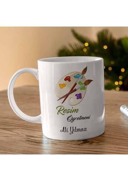 Resim Öğretmeni Tasarımlı Kişiye Özel Kupa Bardak