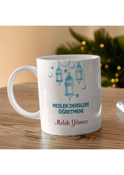 Meslek Dersleri Öğretmeni Tasarımlı Kişiye Özel Kupa Bardak