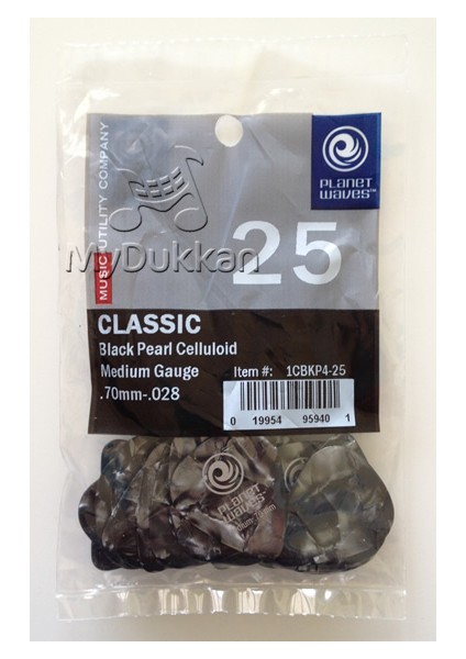 Celluloid Pearl Pick Medium - 1cbkp4-25 - 25 Adet Pena