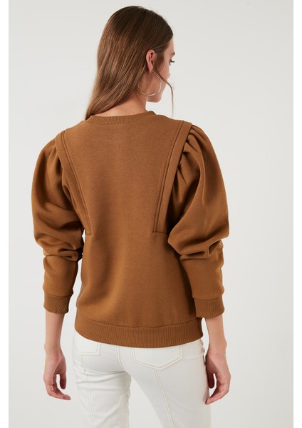 Bisiklet Yaka Pamuklu Basic Örme Sweat Kadın Sweat 601MS0183